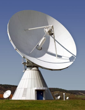 A large satellite dish radar.