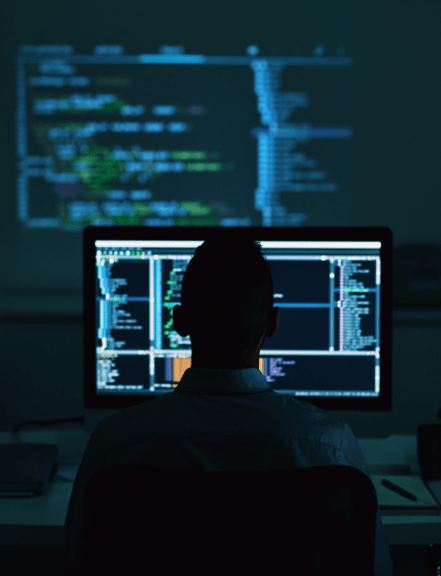 engineer in front of computer